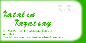 katalin kazatsay business card